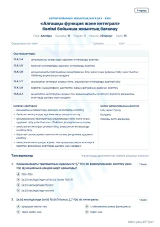 Үлгі · БЖБ · 1-нұсқа