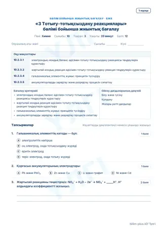 Үлгі · БЖБ · 1-нұсқа