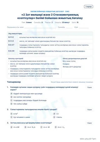 Үлгі · БЖБ · 1-нұсқа