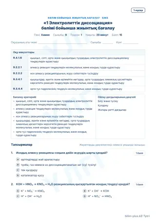 Үлгі · БЖБ · 1-нұсқа