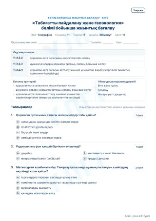 Үлгі · БЖБ · 1-нұсқа