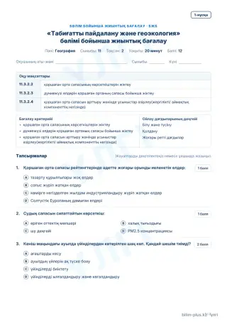 Үлгі · БЖБ · 1-нұсқа