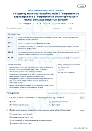 Үлгі · БЖБ · 1-нұсқа