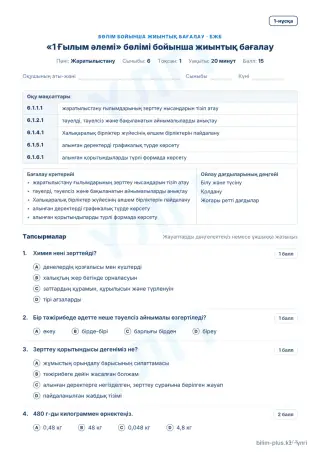 Үлгі · БЖБ · 1-нұсқа