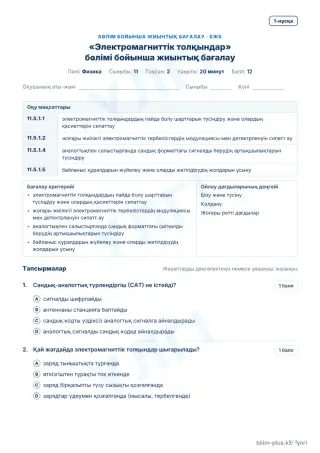 Үлгі · БЖБ · 1-нұсқа