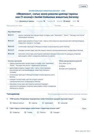 Үлгі · БЖБ · 1-нұсқа