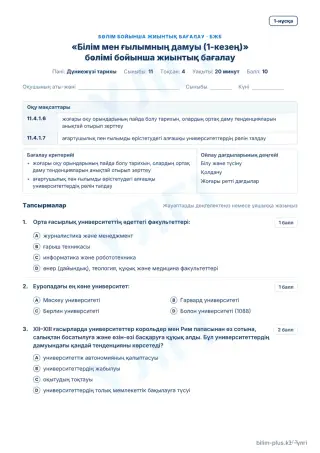 Үлгі · БЖБ · 1-нұсқа