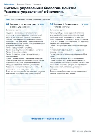 Образец · Рабочий лист